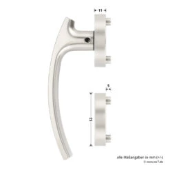 Würth Türdrücker ZD 21, Rosette BB, PZ, WC, Vernickelt -Autoteilegeschäft 0687170300 wuerth tuerdruecker zd21 bemassung 1