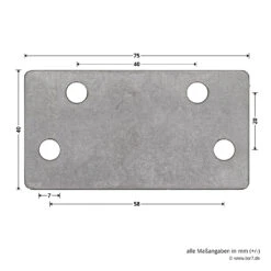 Hörmann Ersatz-Hebelarm Inkl. Adapterplatte, BRH 1920 Mm -Autoteilegeschäft 1049501 hoermann ersatz hebelarm inkl adapterplatte brh 1920mm adapterplatte bemassung