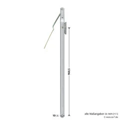 Hörmann Ersatz-Hebelarm Inkl. Adapterplatte, BRH 2125 Mm -Autoteilegeschäft 1049504 hoermann ersatz hebelarm inkl adapterplatte brh 2125mm bemassung