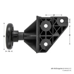 Hörmann EcoStar Rollenhalter Mit Laufrolle, Rechts -Autoteilegeschäft 1084202 hoermann ecostar rollenhalter mit laufrolle rechts bemassung