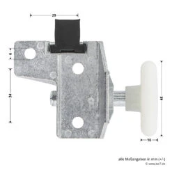 Hörmann Rollenhalter F80, Links -Autoteilegeschäft 1284003 hoermann rollenhalter f80 links bemassung