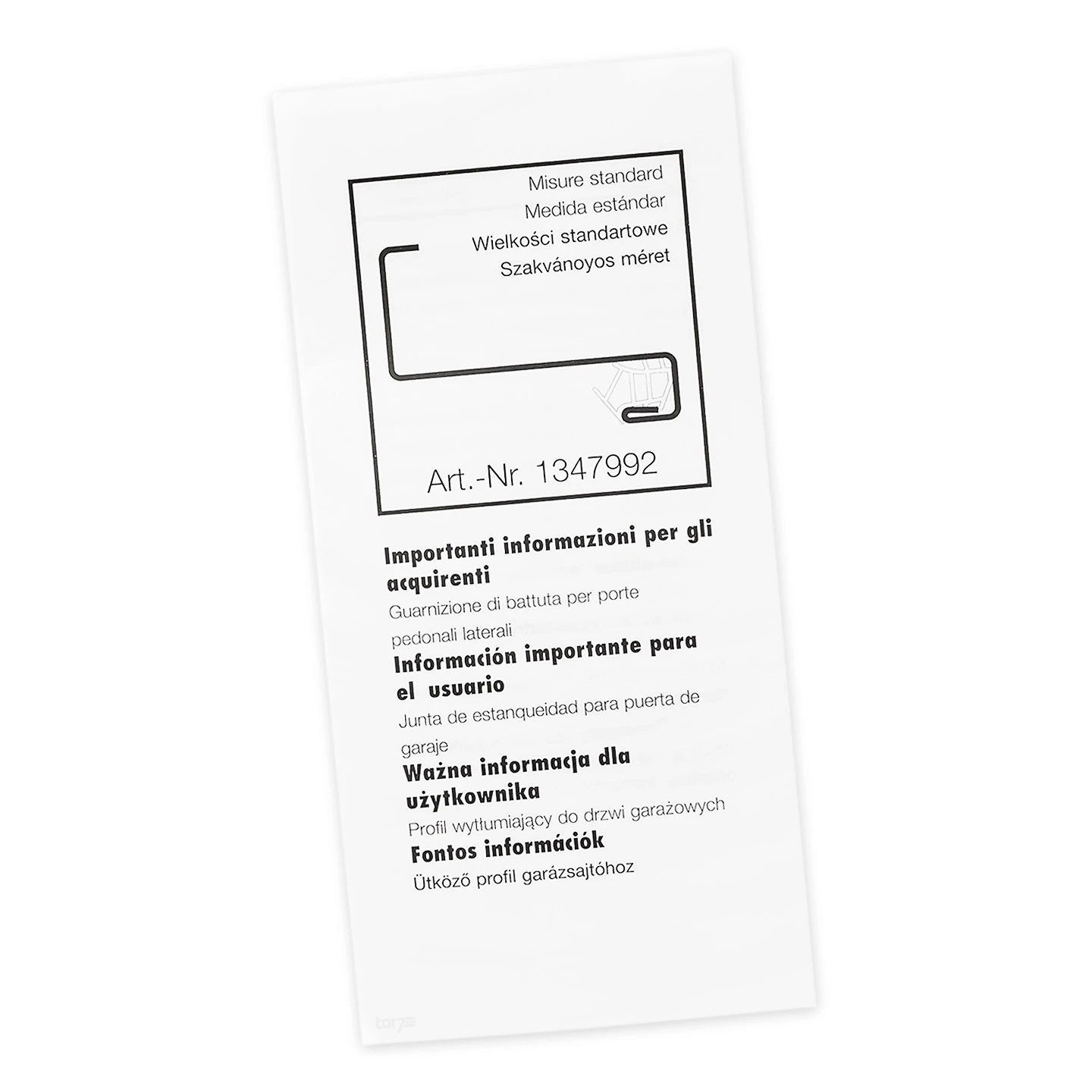 Hörmann Dämpfungsprofil Garagentür 6,20 M 3 Hörmann Dämpfungsprofil Garagentür 6,20 M – Bild 3