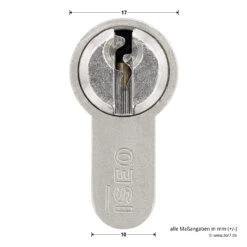 Hörmann Profil-Halbzylinder, 45,5 + 10 Mm, Links, TS 16 -Autoteilegeschäft 3014860 hoermann profil halbzylinder 45 5 10 mm links ts 16 zylinder masse