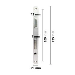 Hörmann Einsteck Rohrprofilschloss 1306 Für Nebentüren, PZ, Links -Autoteilegeschäft 3040438 Einscteckschloss bemassung b
