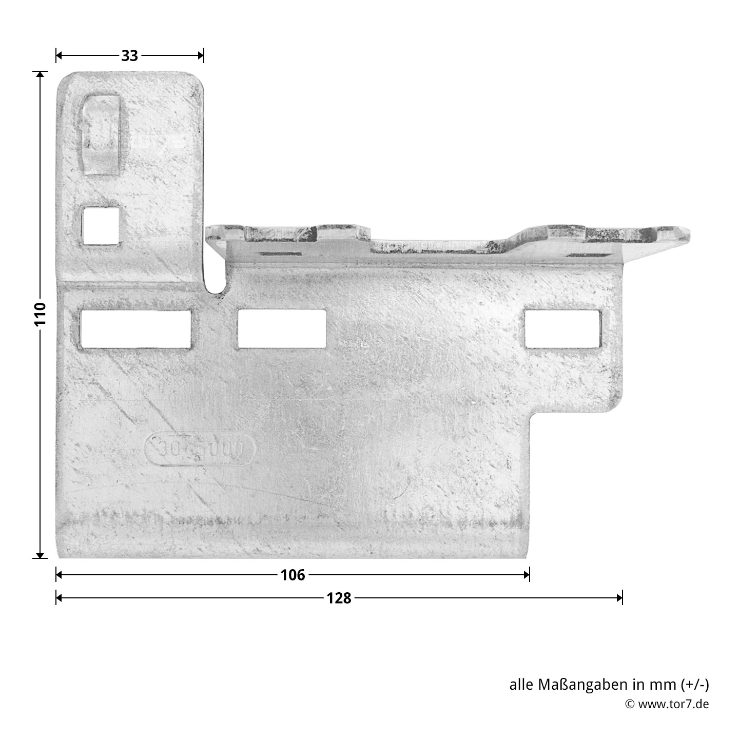 Hörmann Knotenblech, Beschlag L, Ausführung Rechts, Baureihe 30 4 Hörmann Knotenblech, Beschlag L, Ausführung Rechts, Baureihe 30 – Bild 4