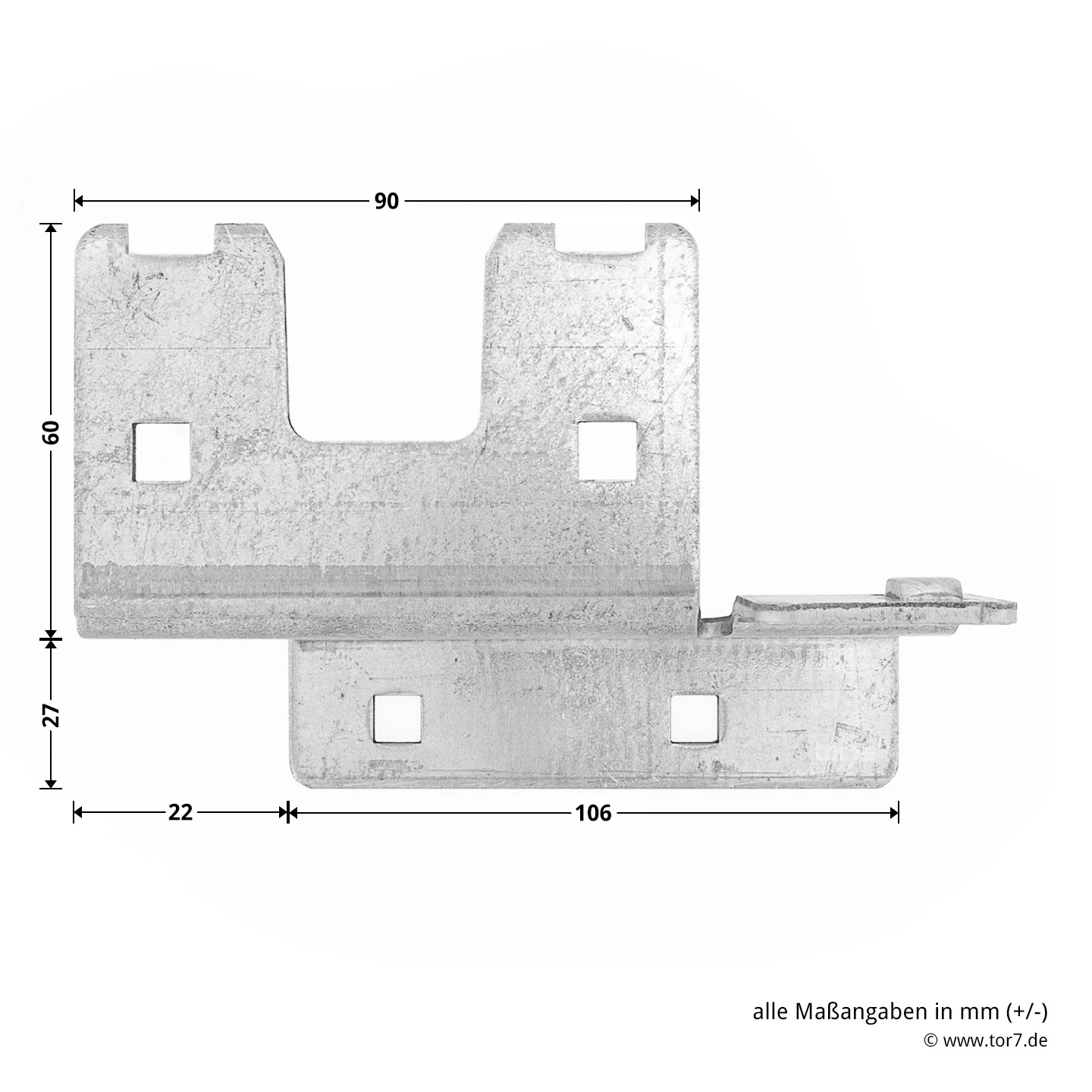 Hörmann Knotenblech, Beschlag L, Ausführung Rechts, Baureihe 30 5 Hörmann Knotenblech, Beschlag L, Ausführung Rechts, Baureihe 30 – Bild 5