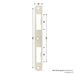 Hörmann Winkelschließblech 92 Mm Für Holz-Nebentüren -Autoteilegeschäft 3054221 hoermann winkelschliessblech 92 mm fuer holz nebentueren masse
