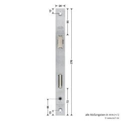 Hörmann Einsteck-Rohrprofilschloss 1314, BKS, PZ -Autoteilegeschäft 3070038 hoermann einsteck rohrprofilschloss 1314 40 92 9 pz bemassung