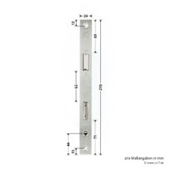 Hörmann Einsteck-Rohrprofilschloss KFV Für Schlupf-und Nebentüren, PZ 15 Hörmann Einsteck-Rohrprofilschloss KFV Für Schlupf-und Nebentüren, PZ -Autoteilegeschäft 3095108 hoermann einsteck rohrprofilschloss 1314 fuer schlupf und nebenturen pz stulp breite laenge