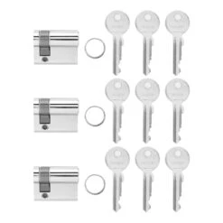 Hörmann Profilhalbzylinder, Gleichschließend, 3 Stück -Autoteilegeschäft 436121 hoermann gleichschliessende profilhalbzylinder 3stueck lieferumfang