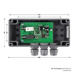 Hörmann 2-Kanal-Relais-Empfänger HET-E2, BiSecur, Bidirektional -Autoteilegeschäft 436743 hoermann 2 kanal relais empfaenger het e 2 868 mhz bisecur bidirektional bemassung