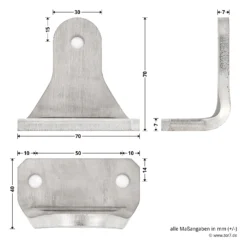 Hörmann Beschlags-Set VersaMatic, Edelstahlausführung -Autoteilegeschäft 437018 hoermann beschlags set versamatic edelstahlausfuehrung torwinkel masse
