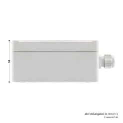 Hörmann 2-Kanal-Relais-Empfänger HER 2, 40 MHz -Autoteilegeschäft 437070 hoermann 2 kanal relais empfaenger her 2 40 mhz bemassung auswerteinheit seite