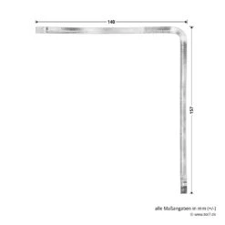 Hörmann Befestigungswinkel, VersaMatic -Autoteilegeschäft 439985 hoermann befestigungswinkel versamatic masse seitenansicht