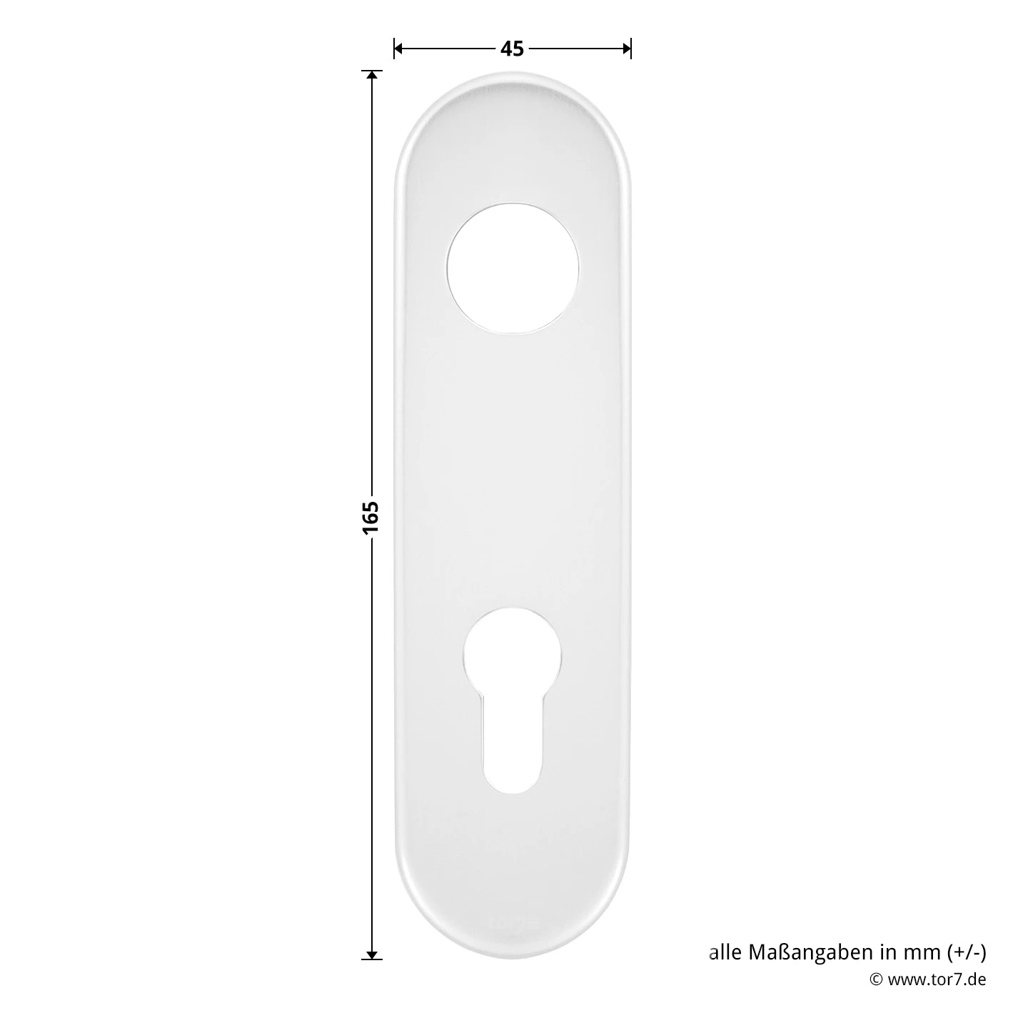 Hörmann Drückergarnitur D110 Kurzschild PZ, Alu 6 Hörmann Drückergarnitur D110 Kurzschild PZ, Alu – Bild 6
