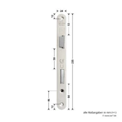 Hörmann Einsteckschloss Mit Wechsel PZ Rechts, Dornmaß 65 Mm -Autoteilegeschäft 450693 hoermann einsteckschloss mit wechsel pz re dornmass 65 mm stulp breite hoehe