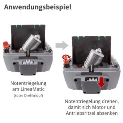 Hörmann LineaMatic Schiebetorantrieb -Autoteilegeschäft 4511320 hoermann lineamatic schiebetorantrieb notentriegelung