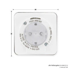 Hörmann Funk‑Set HF 51 868-BS -Autoteilegeschäft 4511824 hoermann funk set hf 51 868 bs steckdose fes 1 rueckseite