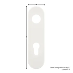 Hörmann FS Wechselgarnitur D110 Kurzschild PZ, Weiß -Autoteilegeschäft 454688 hoermann fs wechselgarnitur d 110 pz kurzschild polyamid weiss gleitlager schild breite hoehe