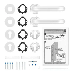 Hörmann FS Panik-Drückergarnitur D110 Rosette PZ, Alu -Autoteilegeschäft 454735 hoermann fs panikgarnitur d110 pz rosette alu f1 gleitlager lieferumfang