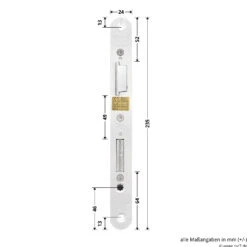 Hörmann Panikschloss 1201 PZ Für Stahltüren, Links -Autoteilegeschäft 478749 hoermann panikschloss 1201 pz dornmass 65 funktion e li masse schliessblech