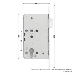 Hörmann Panikschloss 1201 PZ Für Stahltüren, Links -Autoteilegeschäft 478749 hoermann panikschloss 1201 pz dornmass 65 funktion e li masse seite