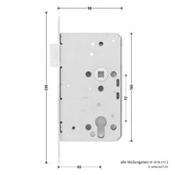 Hörmann Panikschloss 1201 PZ Für Stahltüren, Rechts -Autoteilegeschäft 478750 hoermann panikschloss 1201 pz dornmass 65 funktion e re seitenmasse