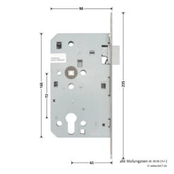 Hörmann Panikschloss ECO 115, Funktion D, Einwärts -Autoteilegeschäft 478773 hoermann panikschloss eco 115 funktion d einwaerts links edelstahstulp masse seite