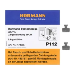 Hörmann Zargendichtung Mit Dichtungskeilen P112, 6500 Mm -Autoteilegeschäft 479305 hoermann zargendichtung mit dichtungskeilen p112 6500 mm zubehoer