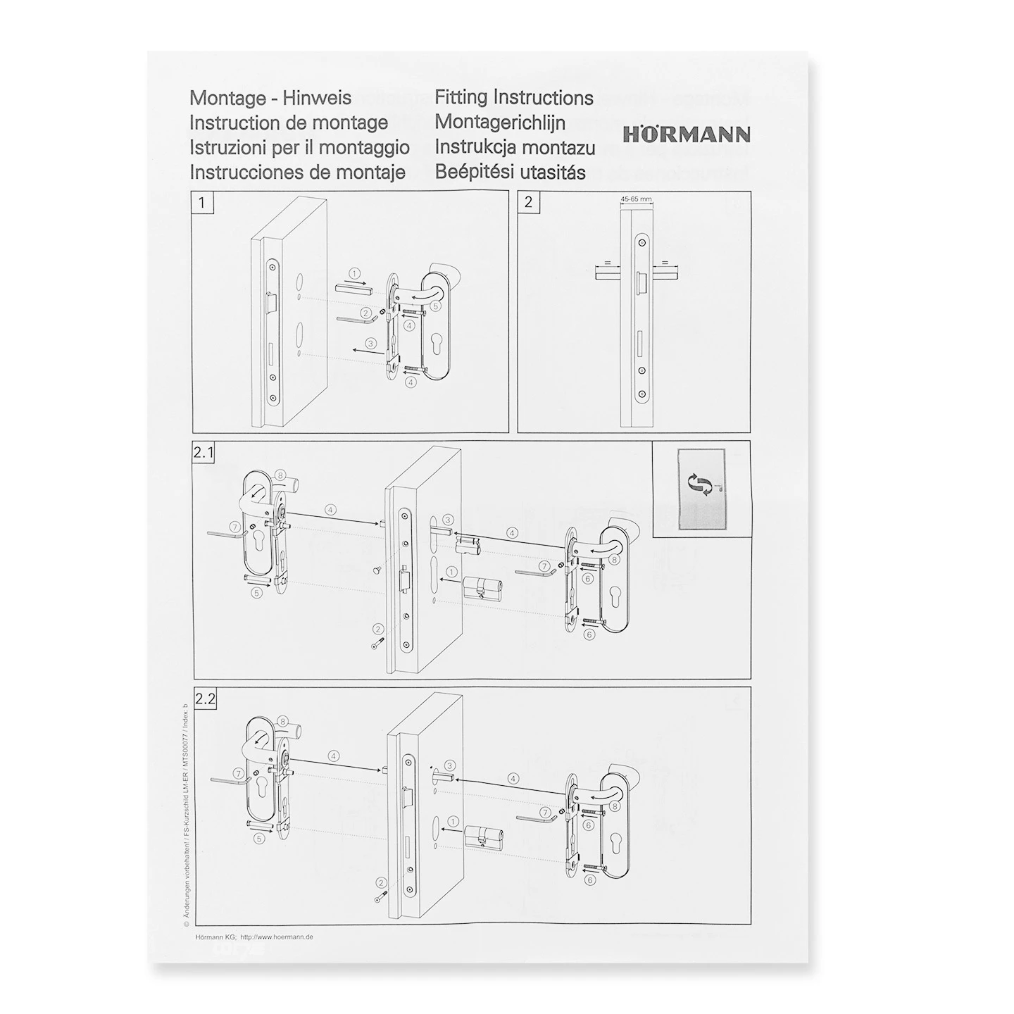 Hörmann FS Drückergarnitur D110 Kurzschild PZ, Schwarz 10 Hörmann FS Drückergarnitur D110 Kurzschild PZ, Schwarz – Bild 10