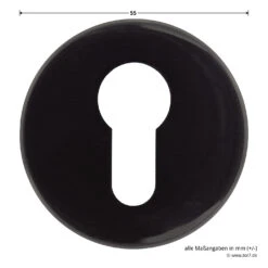 Hörmann FS Drückergarnitur D110 Rosette PZ, Schwarz -Autoteilegeschäft 544353 hoermann fs drueckergarnitur d110 pz rosette schwarz gleitlager durchmesser