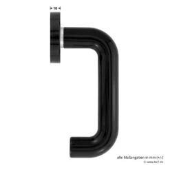 Hörmann FS Drückergarnitur D110 Rosette PZ, Schwarz -Autoteilegeschäft 544353 hoermann fs drueckergarnitur d110 pz rosette schwarz gleitlager masse