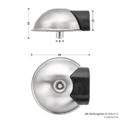Hörmann Türstopper BS65, Edelstahl -Autoteilegeschäft 549066 hoermann tuerstopper bs65 edelstahl bemassung
