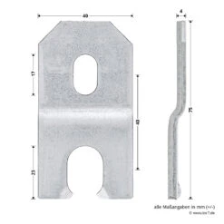 Hörmann Dübellasche Eckzarge, Verdeckte Montage -Autoteilegeschäft 549518 hoermann duebellasche eckzarge verdeckte montage bemassung