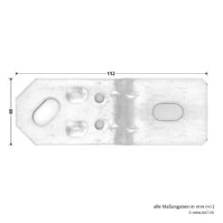 Hörmann Dübellaschen S61 -Autoteilegeschäft 549521 hoermann duebellaschen lasche breite laenge