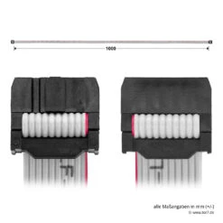 Hörmann Flachband-Verbindungsleitung, 10-adrig -Autoteilegeschäft 638448 hoermann flachband verbindungsleitung 10 adrig laenge 1000 mm draufsicht masse