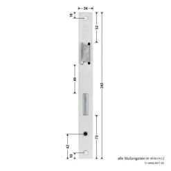 Hörmann Einsteck-Wechselschloss, BKS, Dornmaß 40 Mm -Autoteilegeschäft 702402 hoermann einsteck wechselschloss bks dornmass 40 mm masse stulp