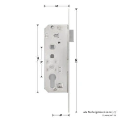 Hörmann Schlupftür-Schloss DF80/95/98, PZ, DIN Links -Autoteilegeschäft 716839 hoermann schlupftuer schloss df80 95 98 pz din links masse