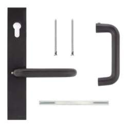 Hörmann Aluminium-Drückergarnitur, Schloss Aufliegend, PZ 60/60 Mm -Autoteilegeschäft 770440 hoermann aluminium drueckergarnitur schloss aufliegend pz 60 60 mm lieferumfang