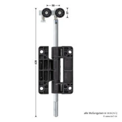 Hörmann Entlastungsrolle Mit Doppel-Bandteil 400 Mm, M12, DIN Links, Aufliegend -Autoteilegeschäft 772637 hoermann entlastungsrolle mit doppel bandteil 400mm m12 din links aufliegend masse bild 1