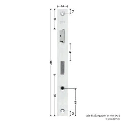 Hörmann Schlupftür-Schloss DF80/95/98, PZ, DIN Rechts -Autoteilegeschäft 796522 hoermann schlupftuer schloss df80 95 98 pz din rechts masse stulp