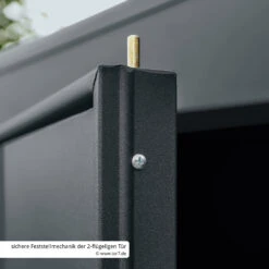 Hörmann EcoStar Gerätehaus ELEGANT-S Typ 3 -Autoteilegeschäft hoermann ecostar geraetehaus elegant ral7016 feststellmechanik1