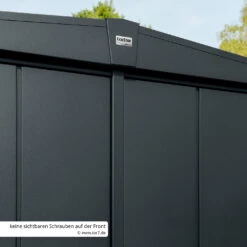 Hörmann EcoStar Gerätehaus ELEGANT-S Typ 3 -Autoteilegeschäft hoermann ecostar geraetehaus elegant ral7016 front