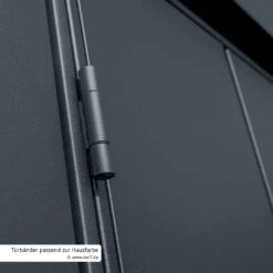 Hörmann EcoStar Gerätehaus ELEGANT-S Typ 3 -Autoteilegeschäft hoermann ecostar geraetehaus elegant ral7016 tuerbaender