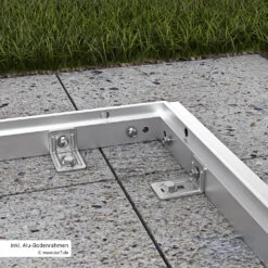 Hörmann EcoStar Gerätehaus TREND-S Typ 3 -Autoteilegeschäft hoermann ecostar geraetehaus trend detail alubodenrahmen 1