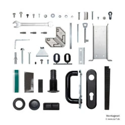 Hörmann EcoStar Gerätehaus TREND-S Typ 3 -Autoteilegeschäft hoermann ecostar geraetehaus trend detail montageset 1