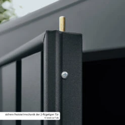 Hörmann EcoStar Gerätehaus TREND-S Typ 3 -Autoteilegeschäft hoermann ecostar geraetehaus trend ral7016 feststellmechanik1