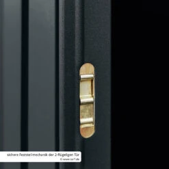 Hörmann EcoStar Gerätehaus TREND-S Typ 3 -Autoteilegeschäft hoermann ecostar geraetehaus trend ral7016 feststellmechanik2