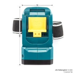 Makita LED Akku-Lampe 18V DML186 -Autoteilegeschäft makdml186 makita led akku lampe 18v dml186 masse draufsicht