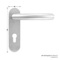 Steinau FS ES1-K Sicherheitsbeschlag, Typ D 510, Edelstahl Matt -Autoteilegeschäft ste810113 steinau fs es1 k sicherheitsbeschlag typ d 510 edelstahl matt masse griff